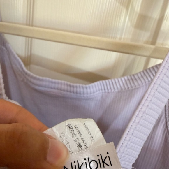 Nikibiki Lilac Ribbed Tank Top- like New - Picture 2 of 2